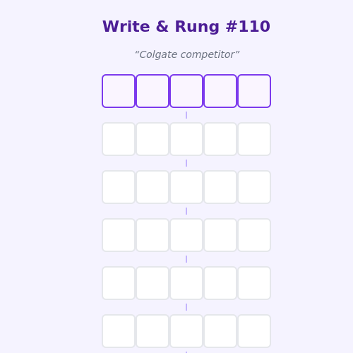 Write and Rung screen
