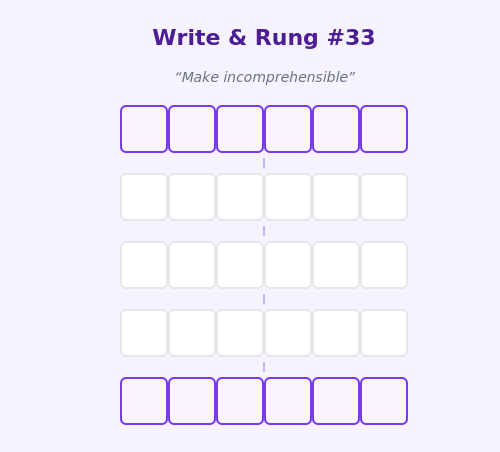 Write and Rung screen