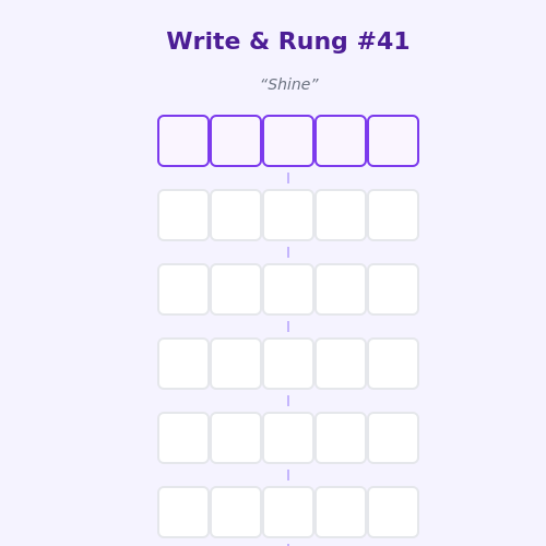 Write and Rung screen