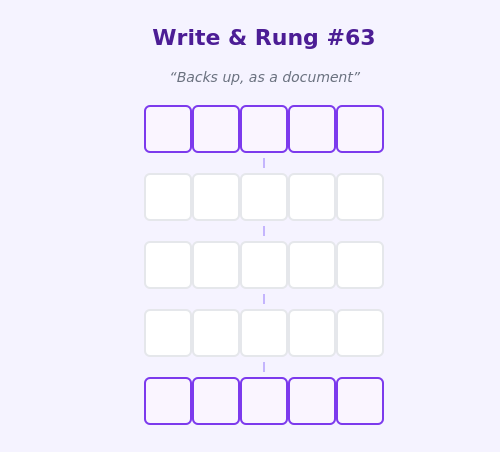 Write and Rung screen
